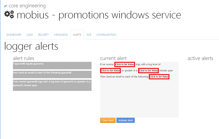 core logger alert prototype