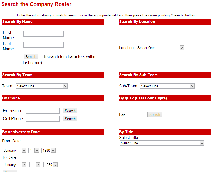 Roster search on Rockworld